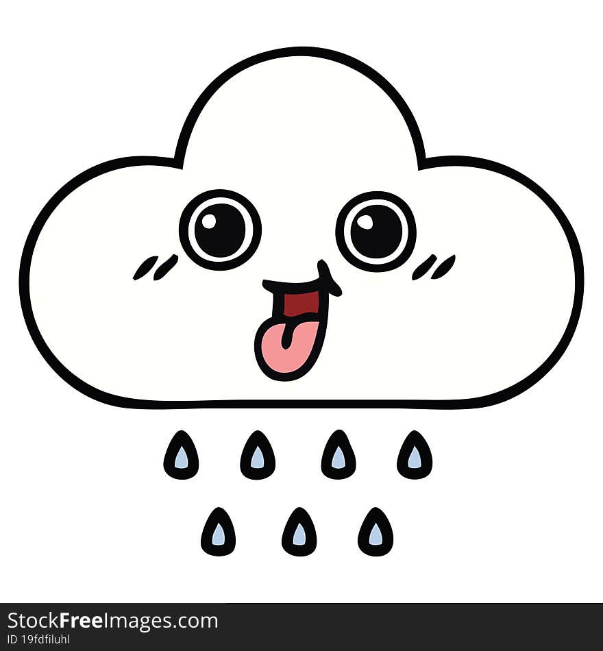 cute cartoon rain cloud