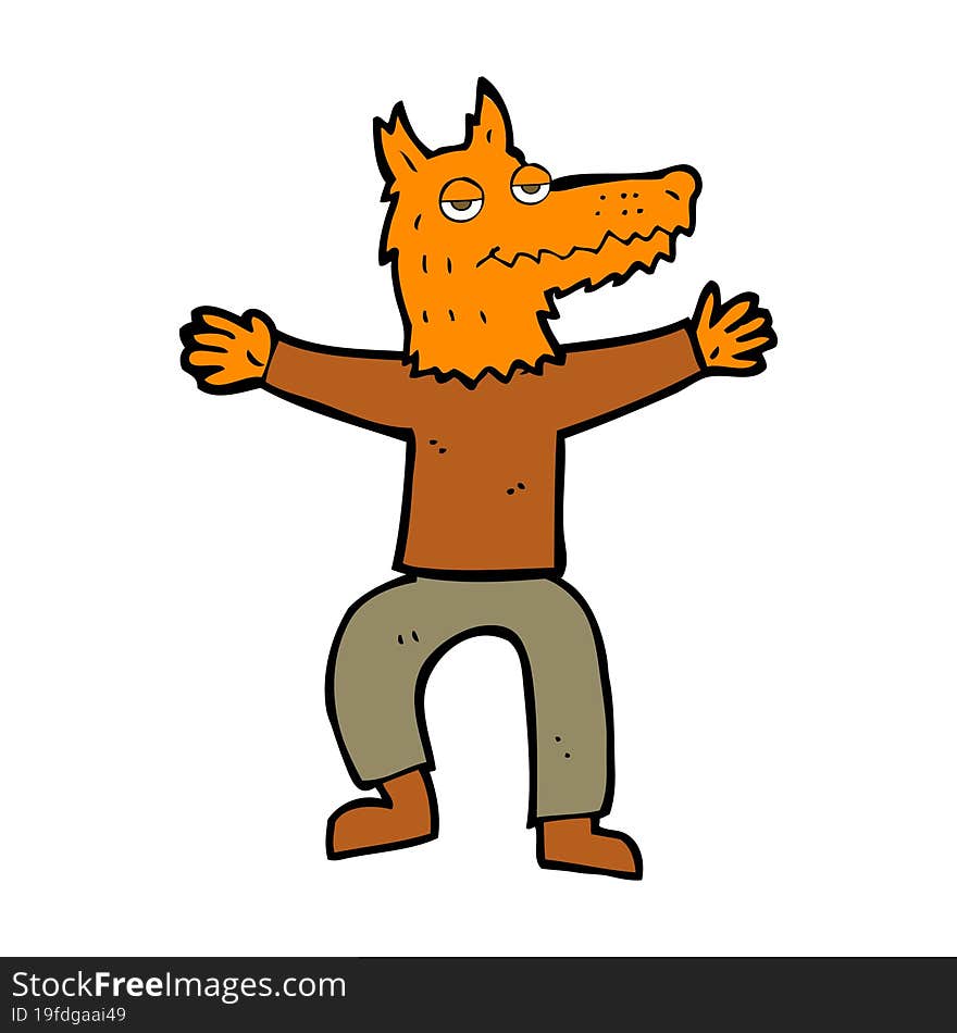 cartoon fox man