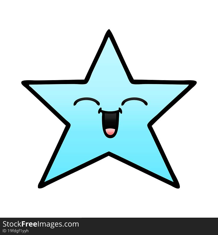 gradient shaded cartoon star fish