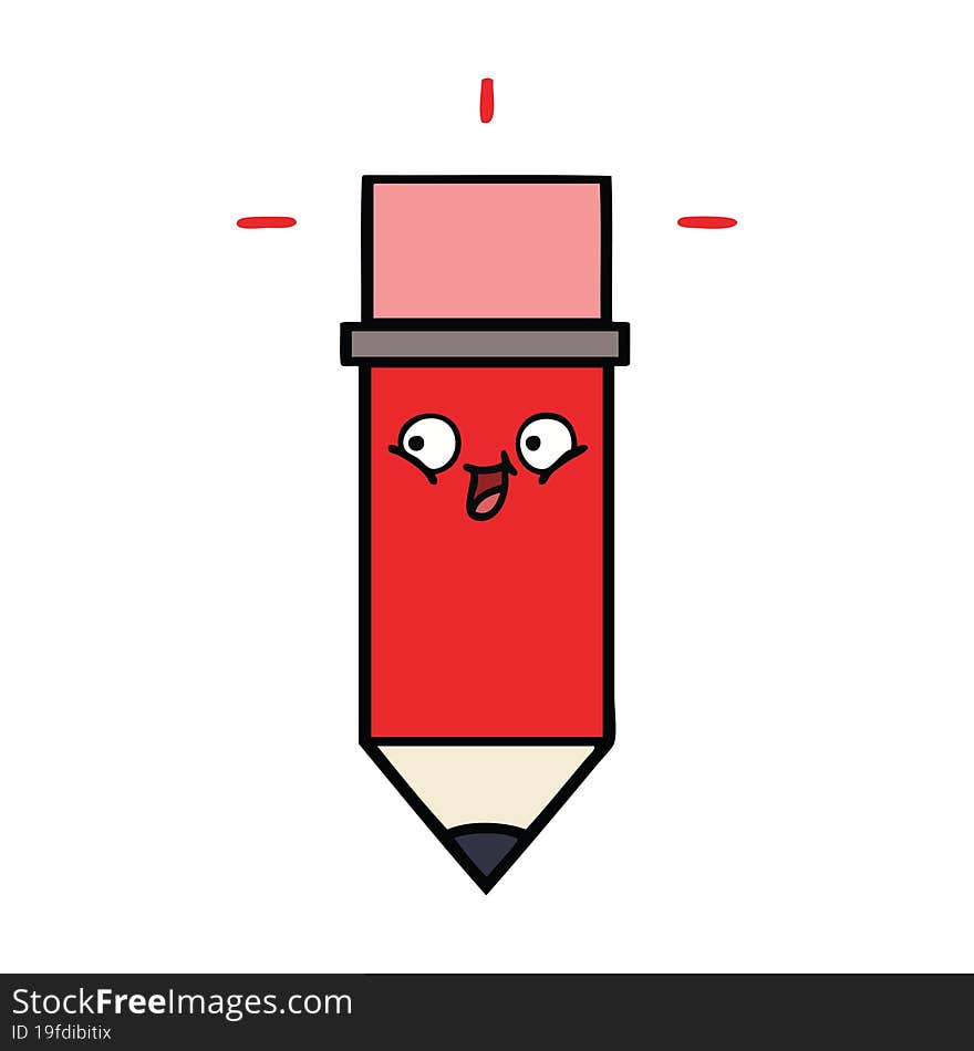 cute cartoon pencil