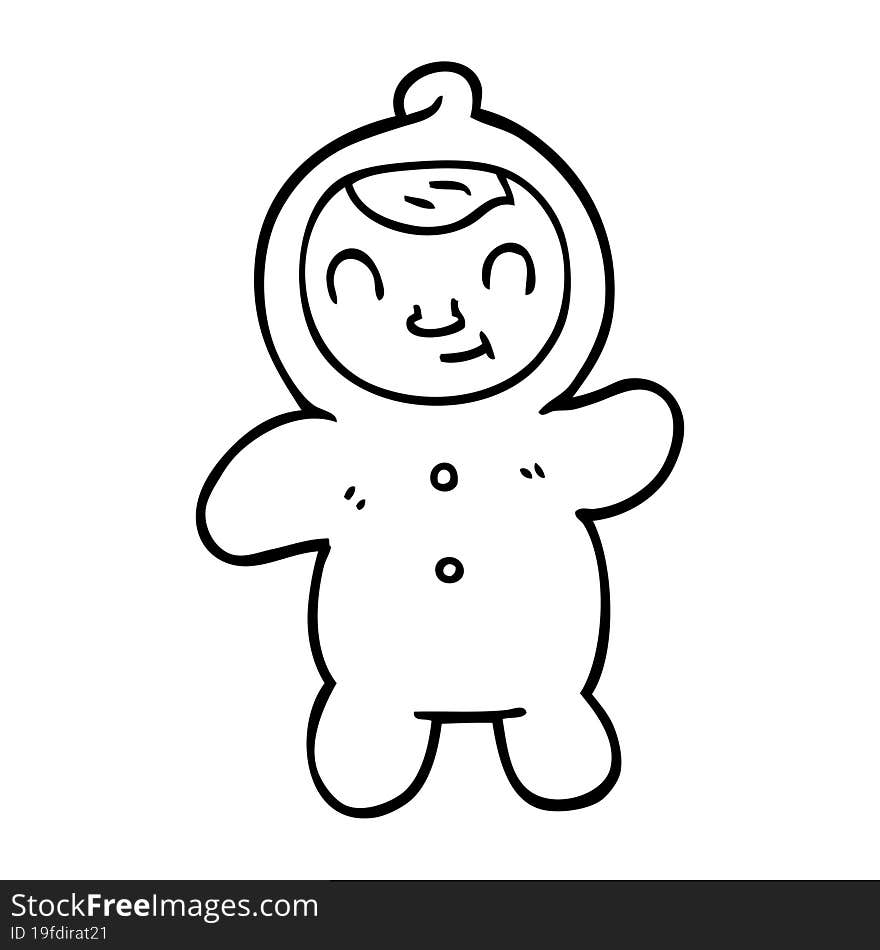 Line Drawing Cartoon Human Baby