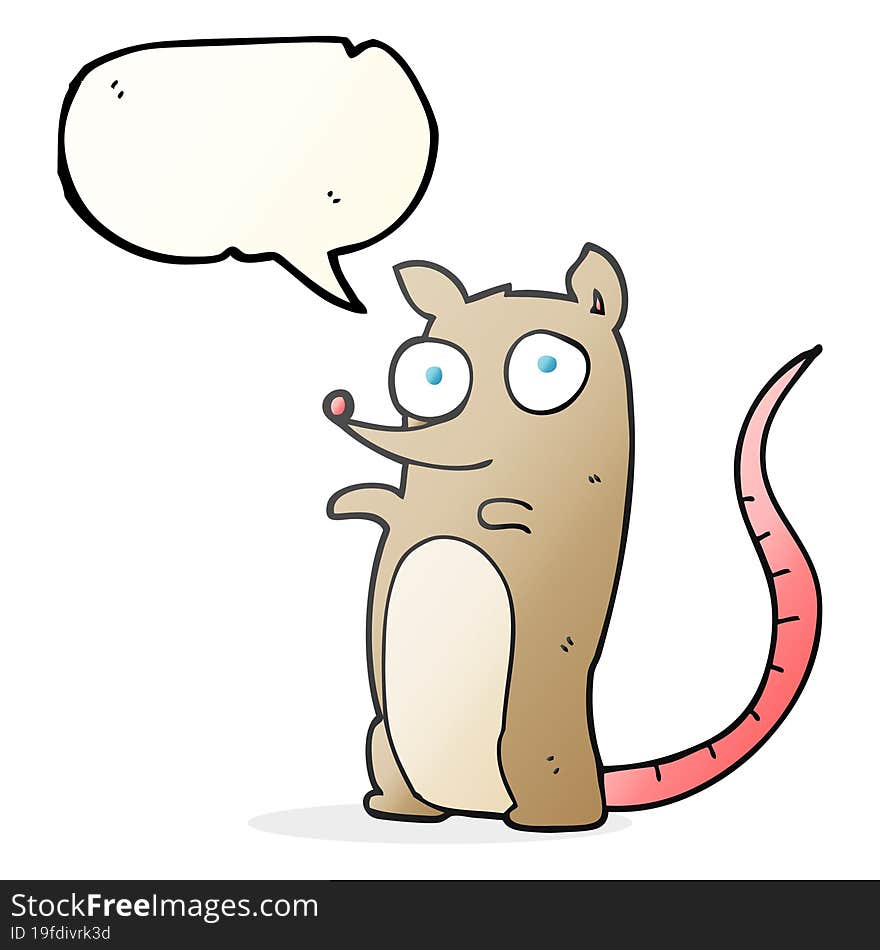 Speech Bubble Cartoon Mouse