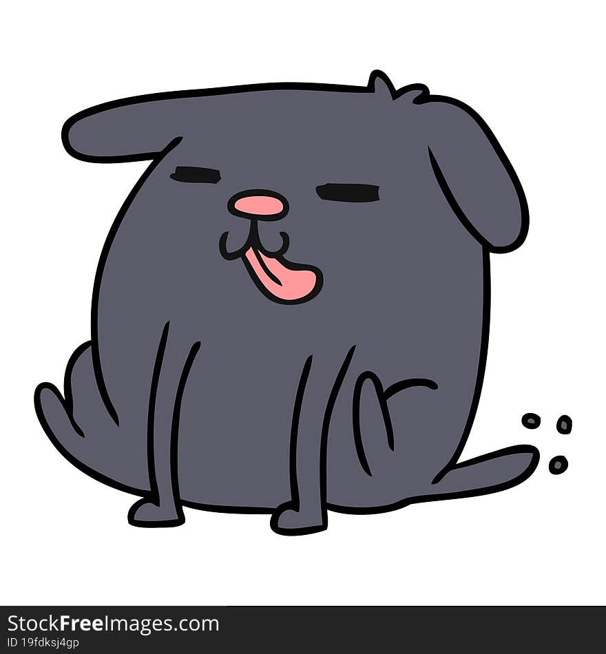 cartoon illustration kawaii of a cute dog. cartoon illustration kawaii of a cute dog