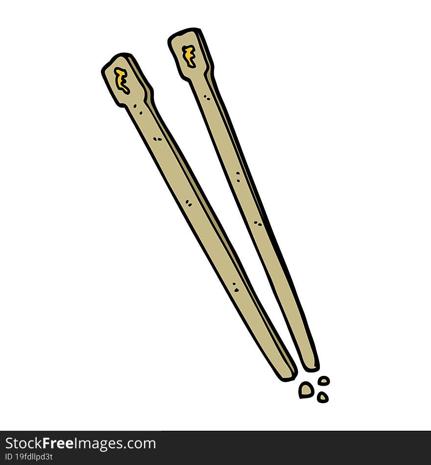 Cartoon Doodle Wooden Chopsticks