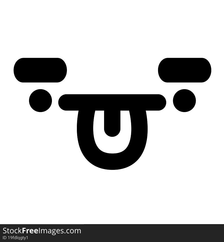 simple funny face icon