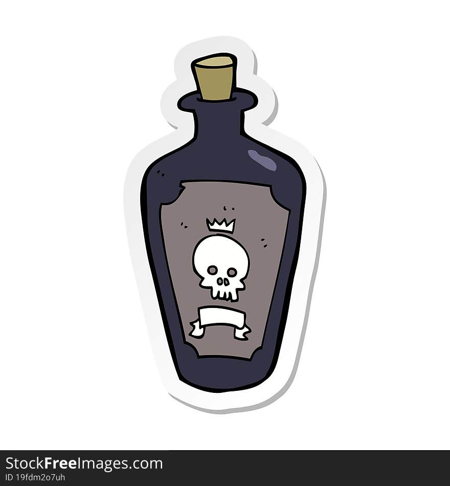 sticker of a cartoon poison