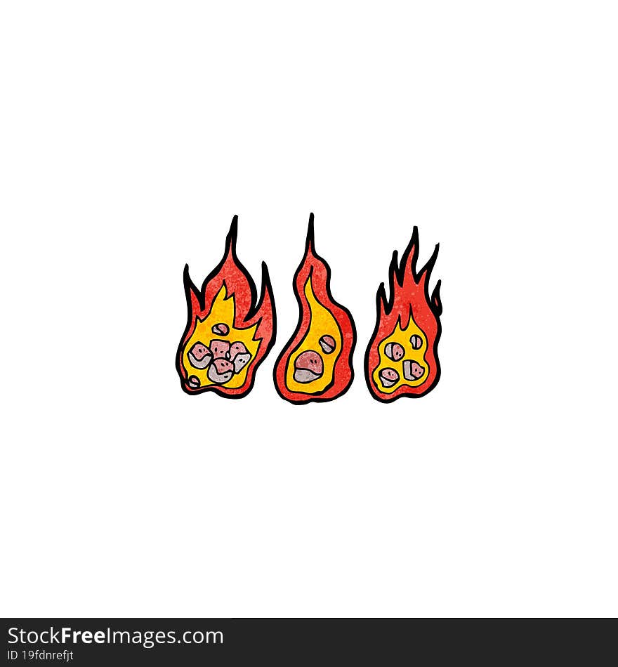 flaming meteor cartoon