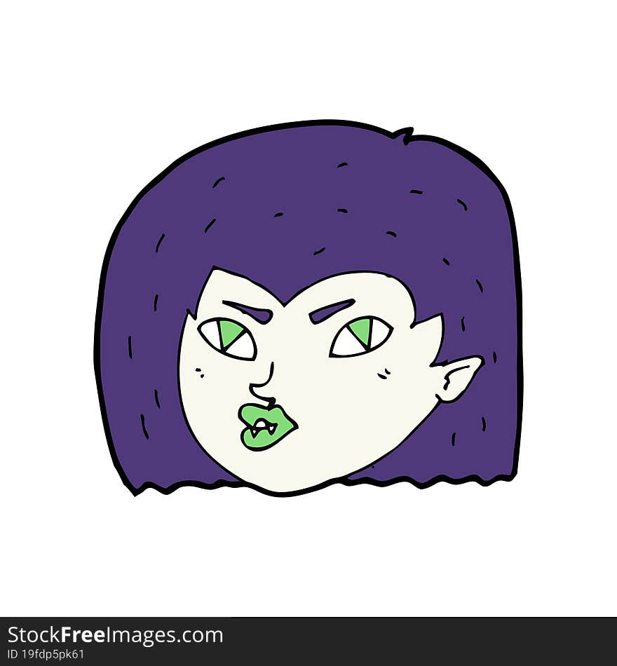 Cartoon Vampire Face