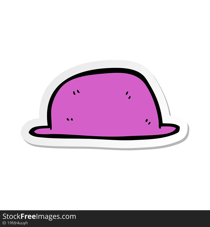 sticker of a cartoon hat