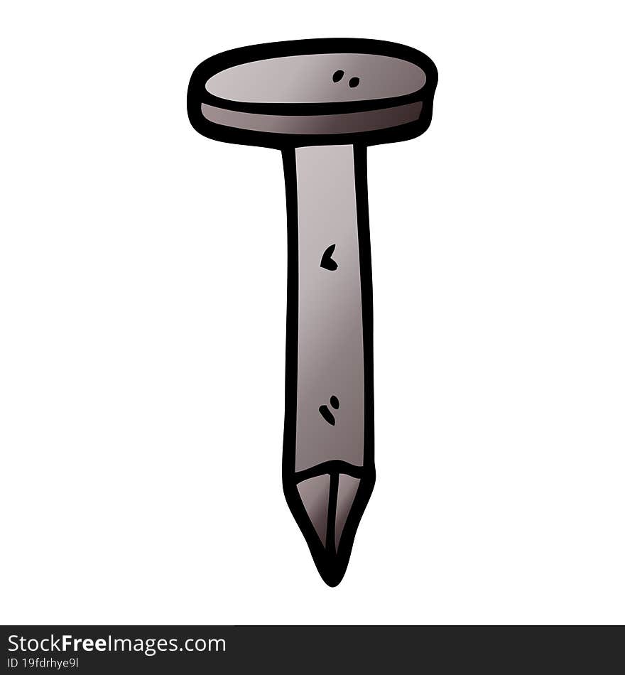 cartoon doodle iron nail