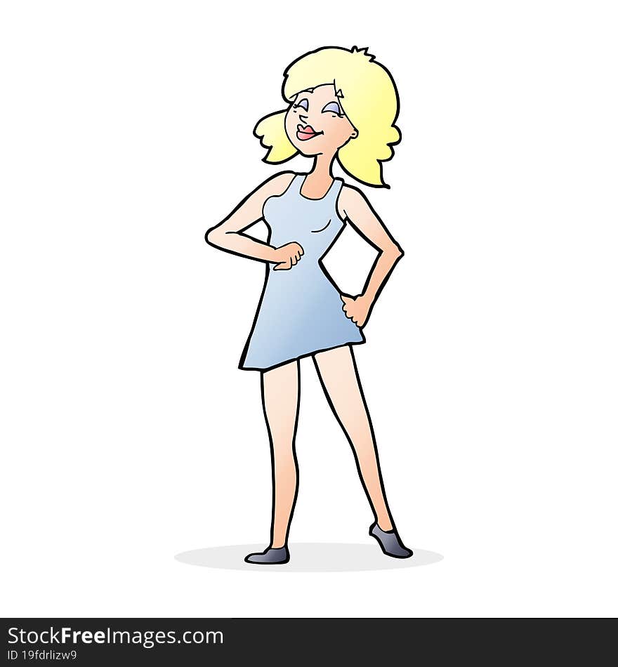 Cartoon Proud Woman