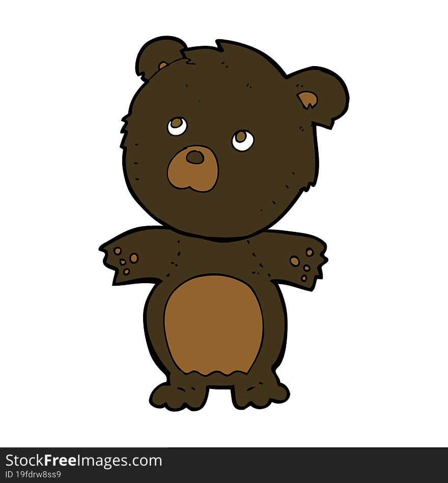 cartoon funny teddy bear