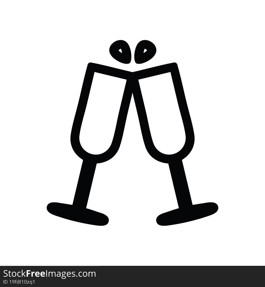 raised glasses icon