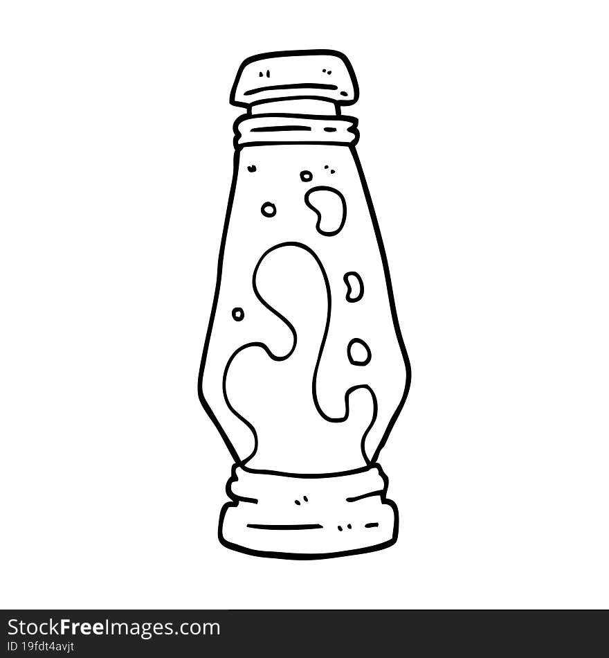 black and white cartoon lava lamp