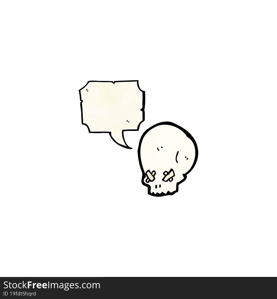 cartoon spooky halloween skull