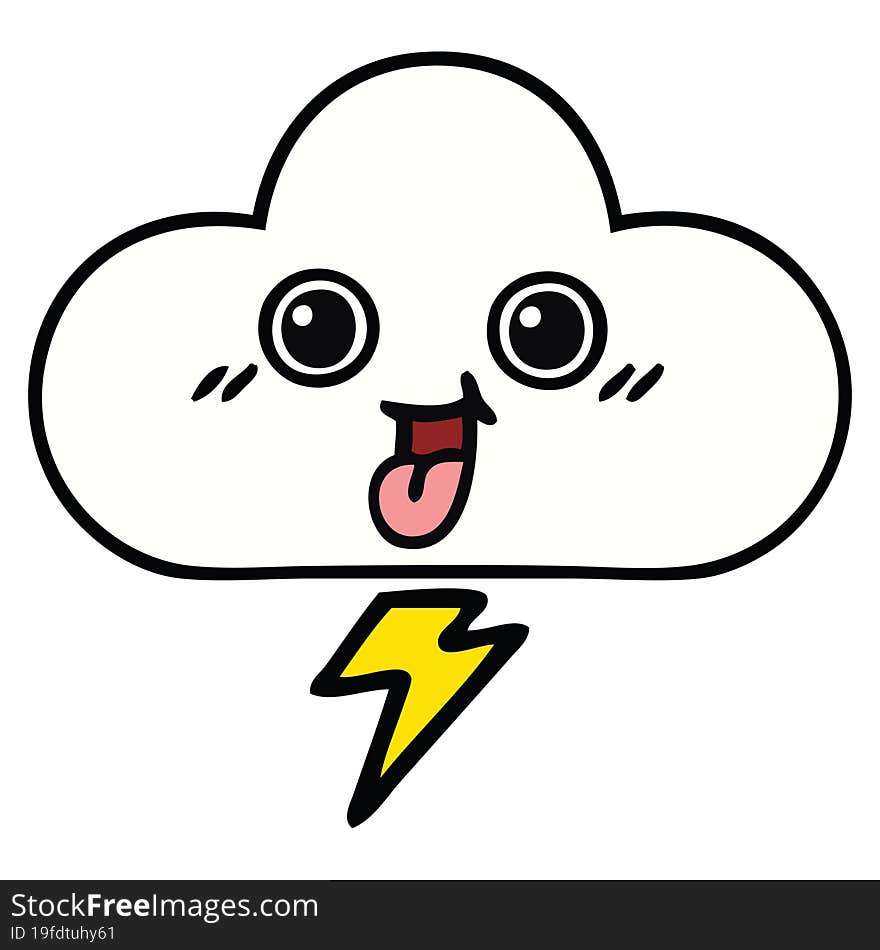 cute cartoon storm cloud