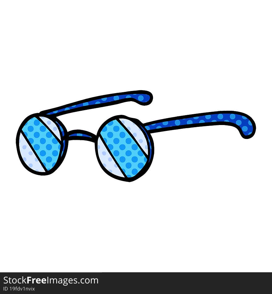 cartoon doodle round spectacles