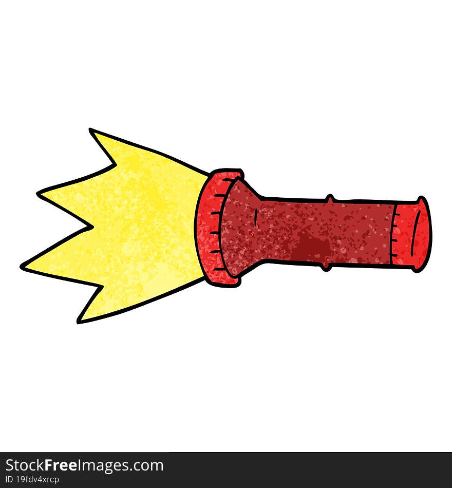 cartoon doodle electric torch