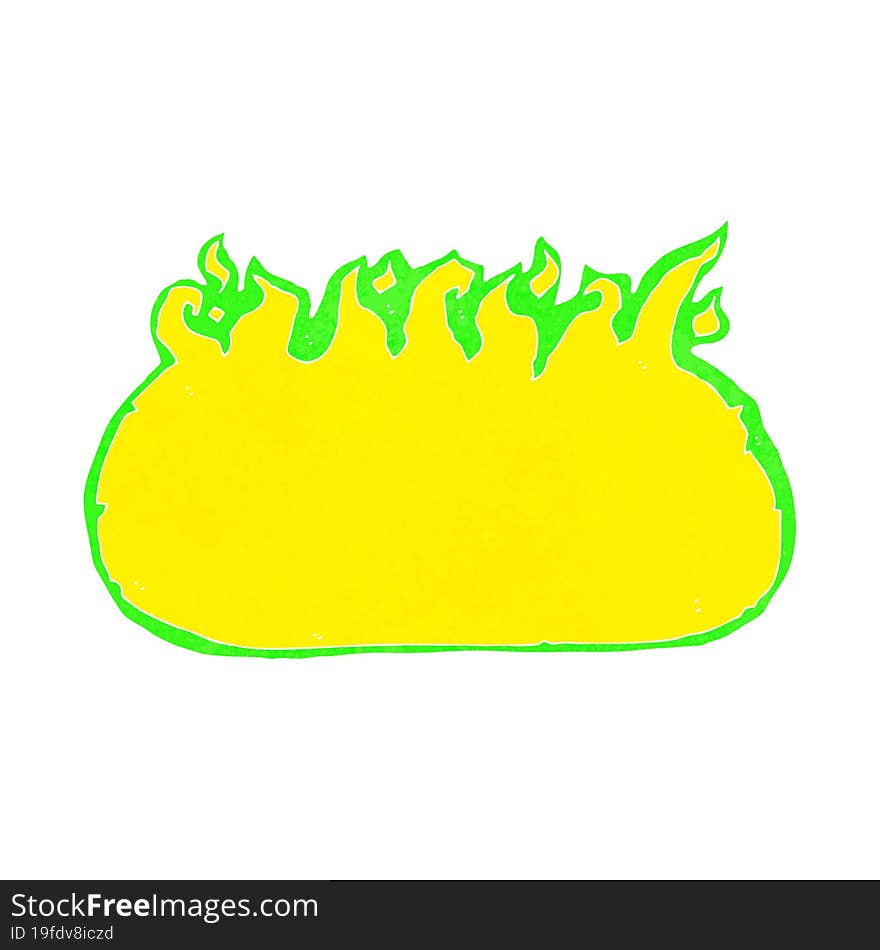 cartoon green fire border