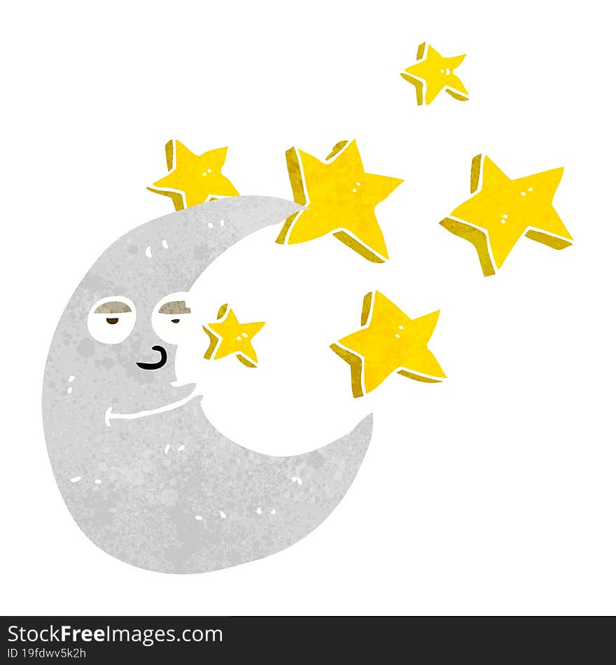 Happy Cartoon Moon