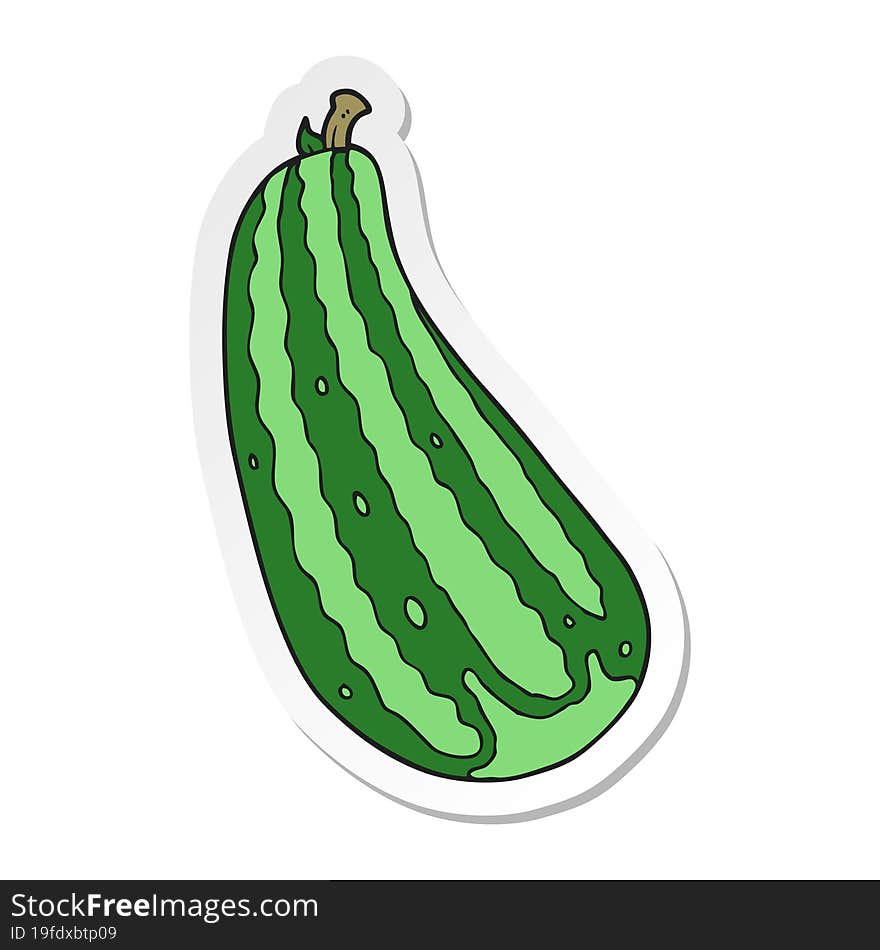 sticker of a cartoon marrow