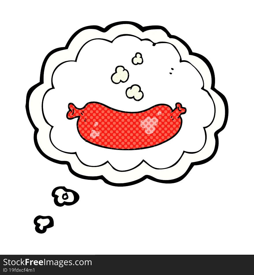 thought bubble cartoon hot sausage