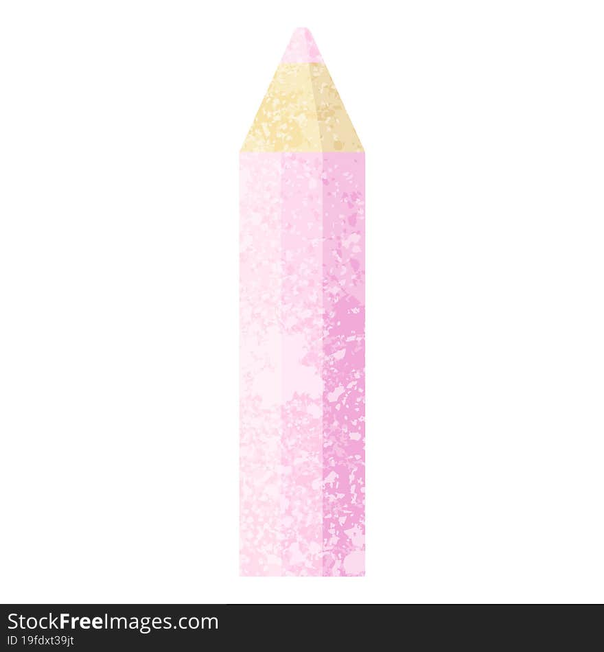 pink coloring pencil graphic icon