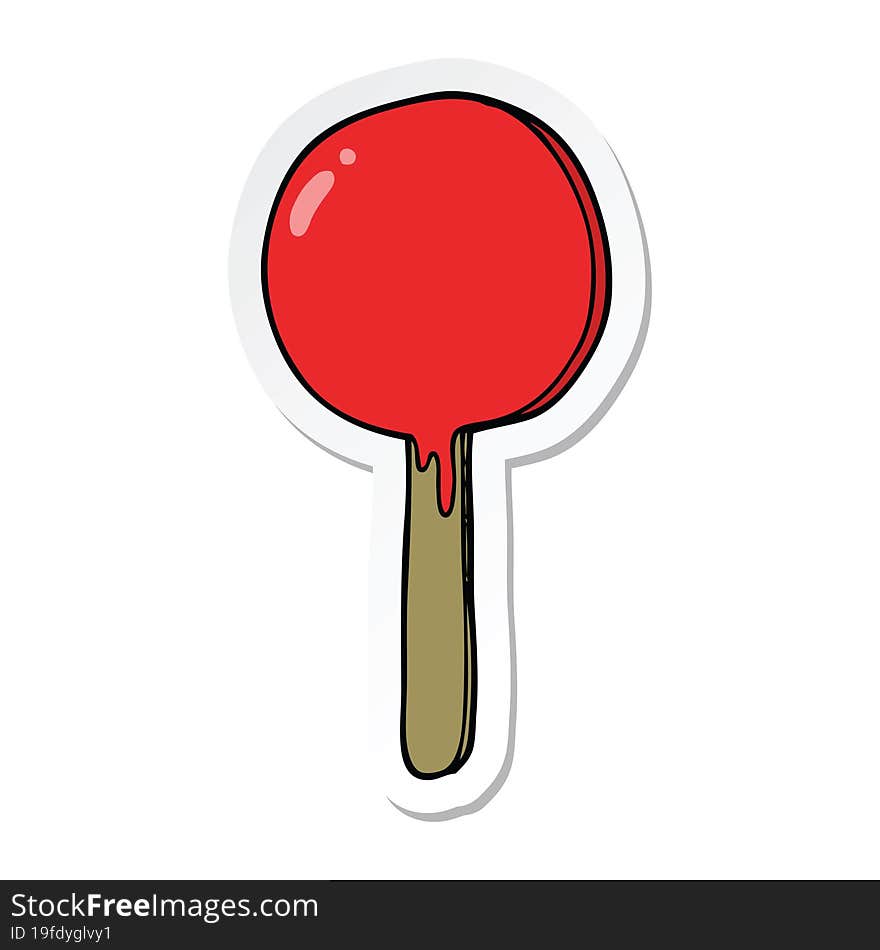 sticker of a cartoon lollipop