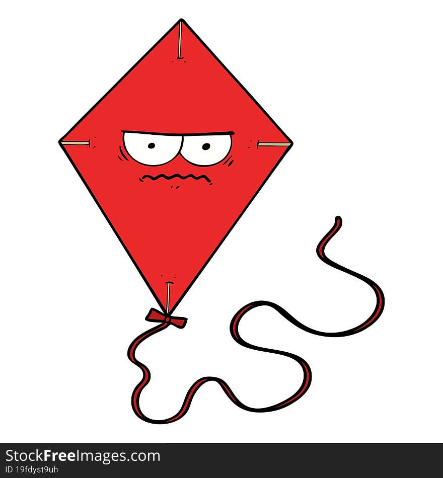 cartoon angry kite. cartoon angry kite