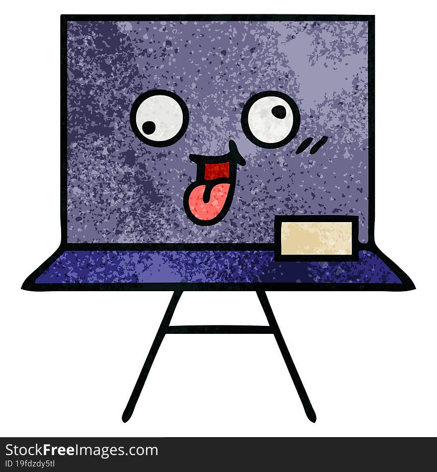 retro grunge texture cartoon chalkboard