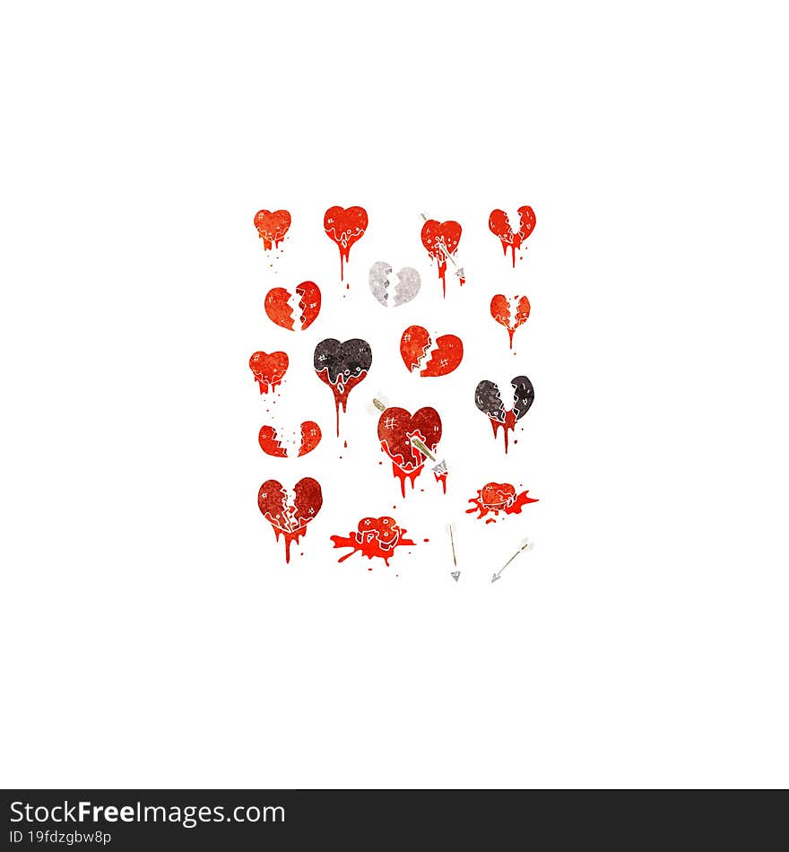 hearts cartoon collection