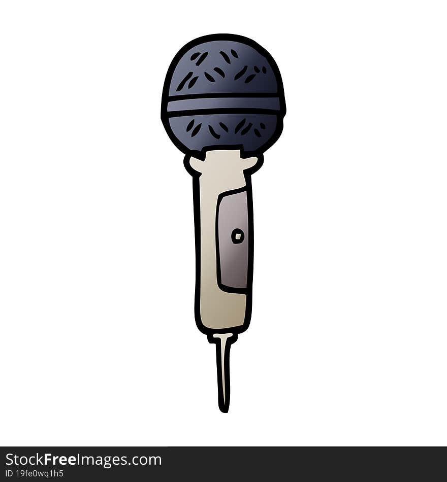 vector gradient illustration cartoon microphone