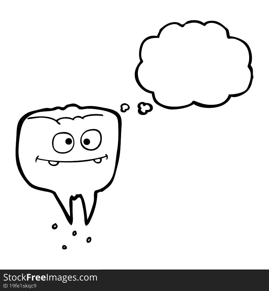 Thought Bubble Cartoon Tooth