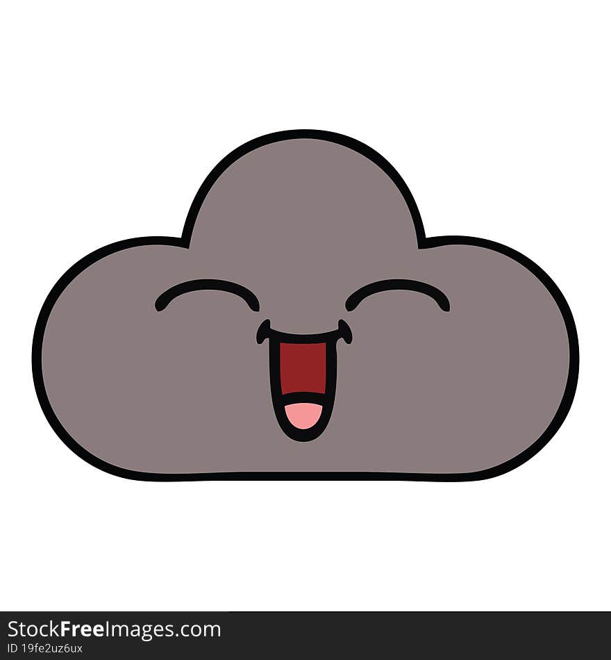 cute cartoon storm cloud