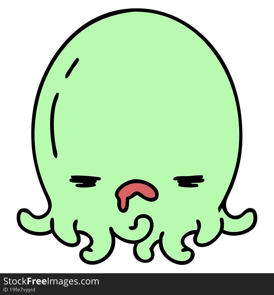 cartoon of an angry octopus