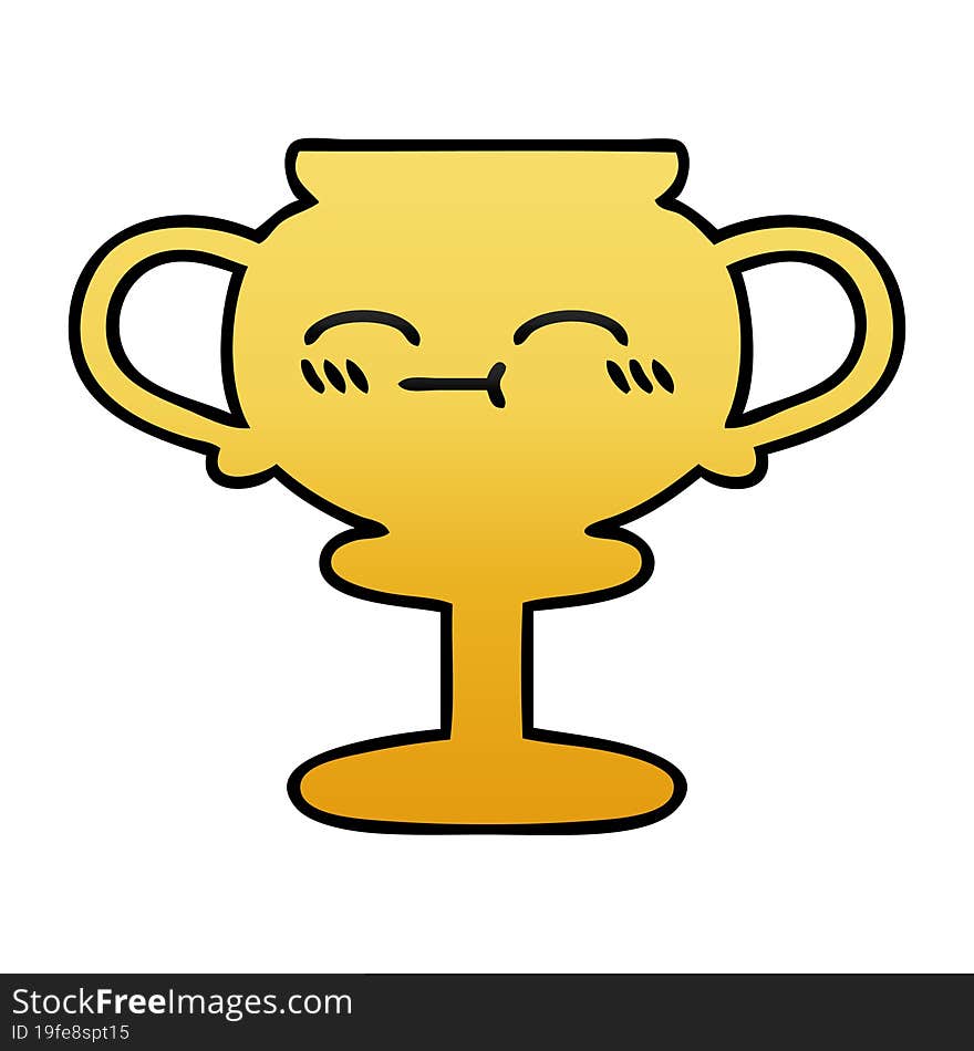 gradient shaded cartoon of a trophy