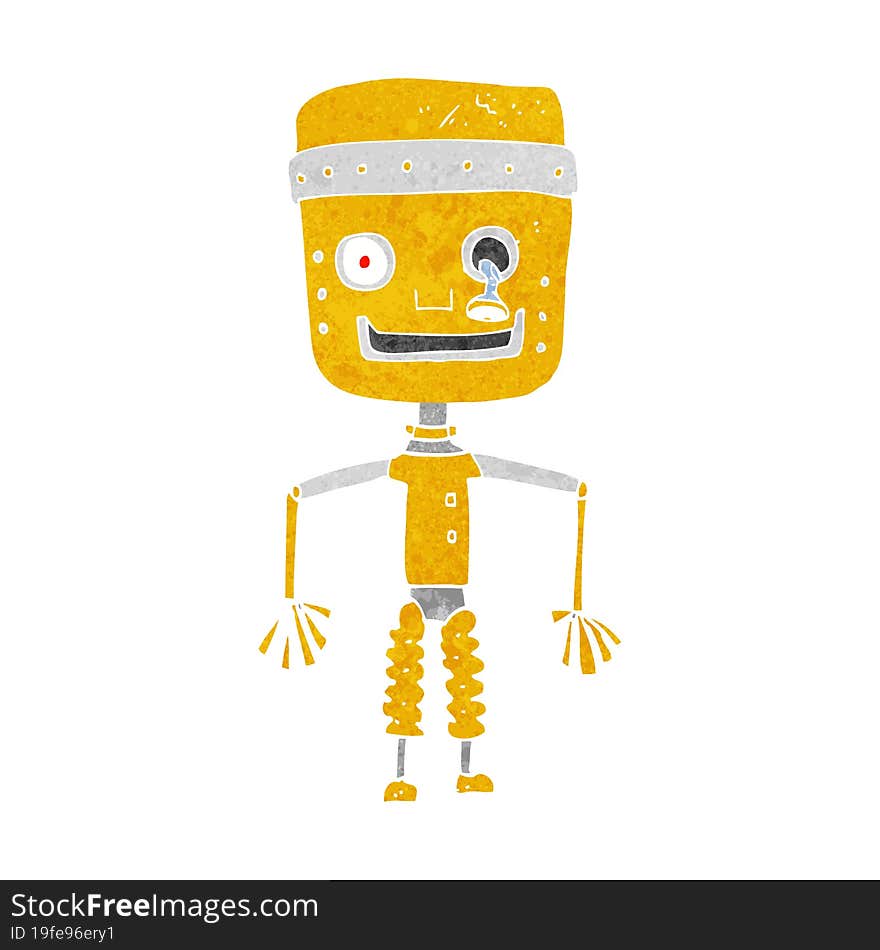 cartoon old robot