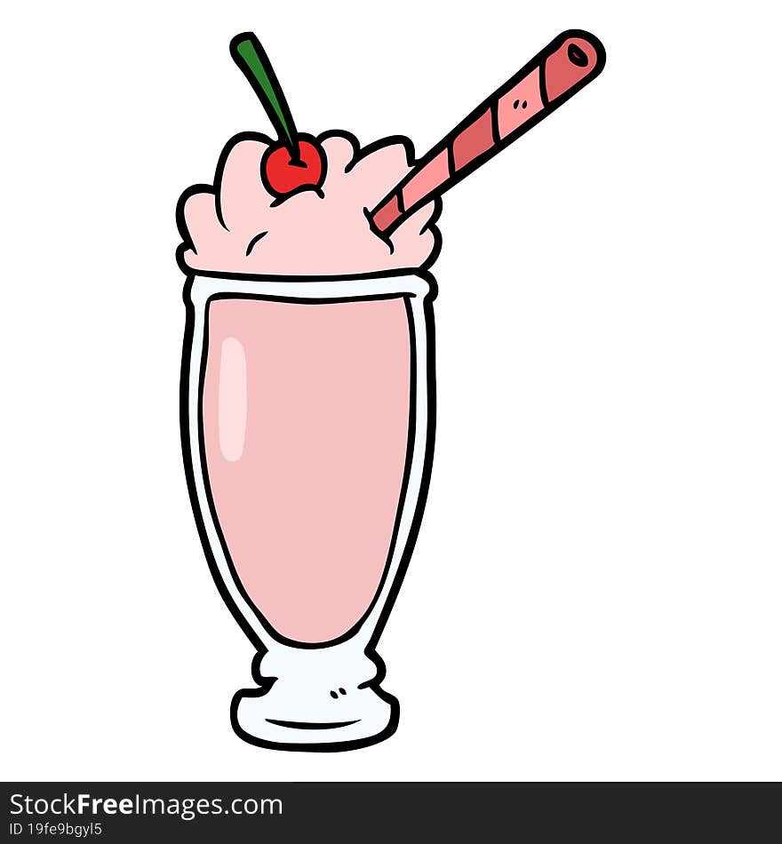 cartoon milkshake. cartoon milkshake