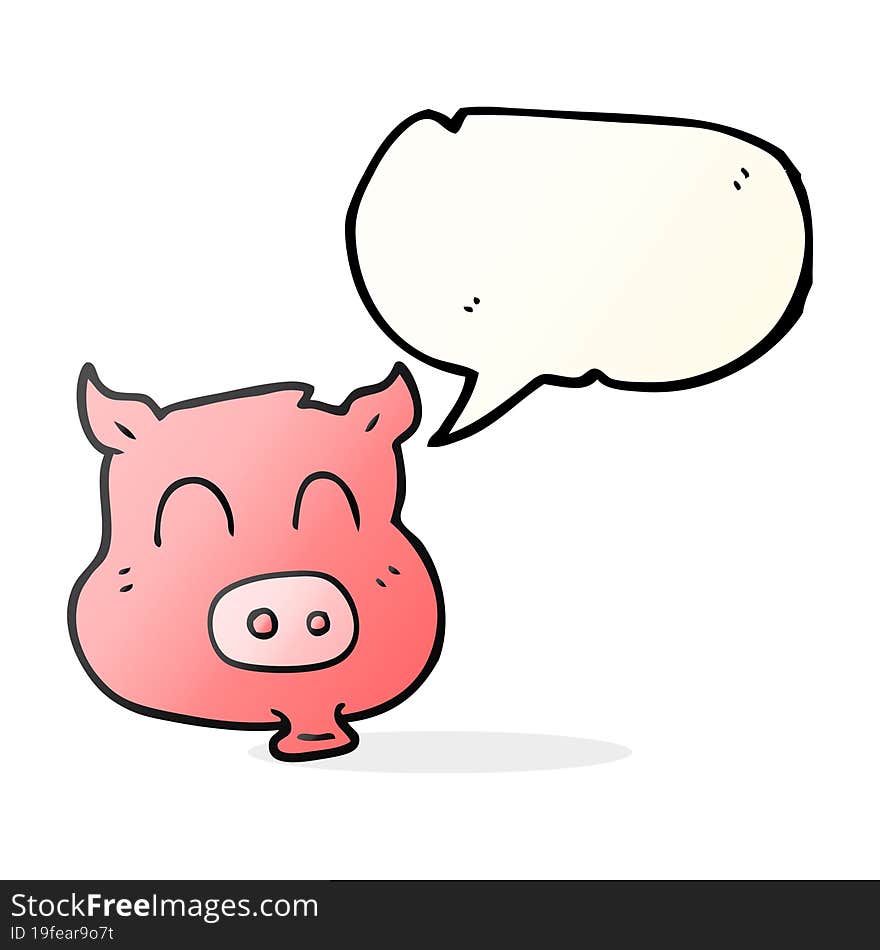 speech bubble cartoon pig