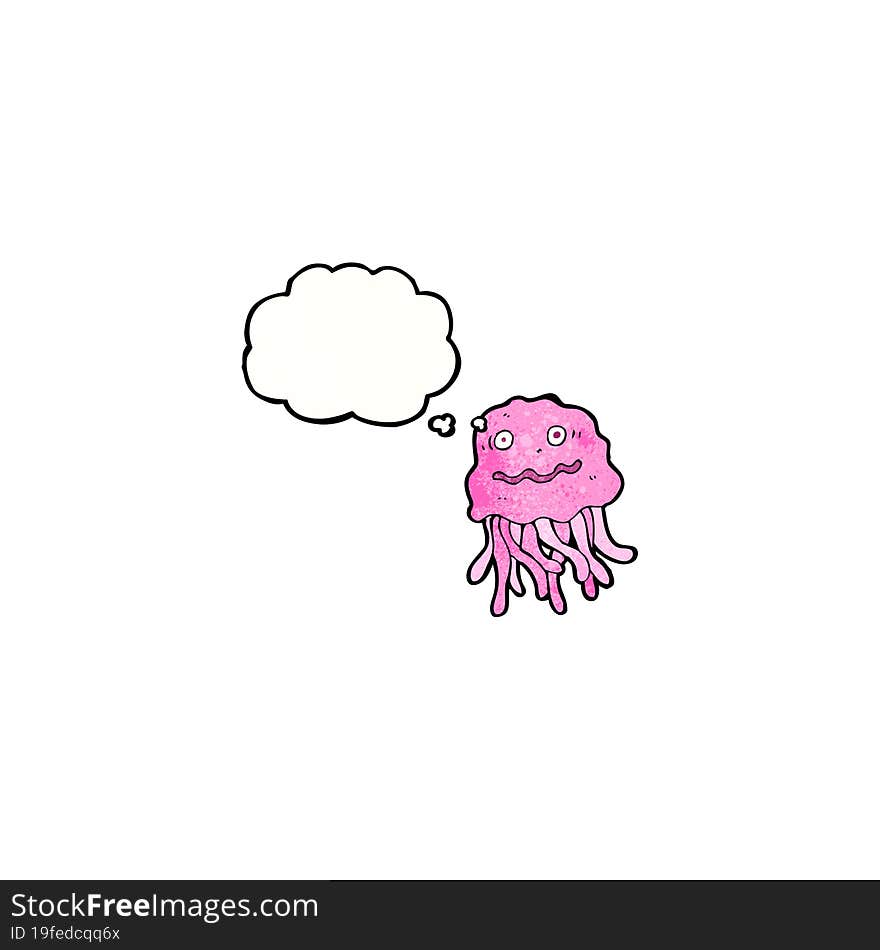 nervous jellyfish cartoon