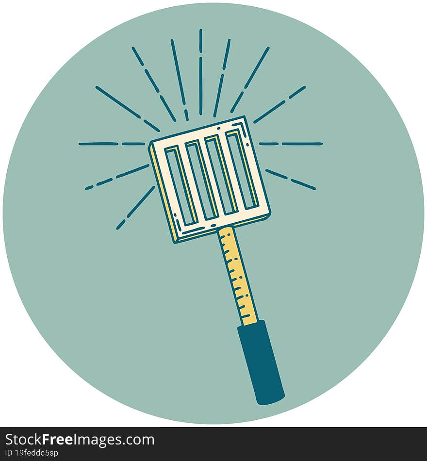 icon of tattoo style kitchen spatula