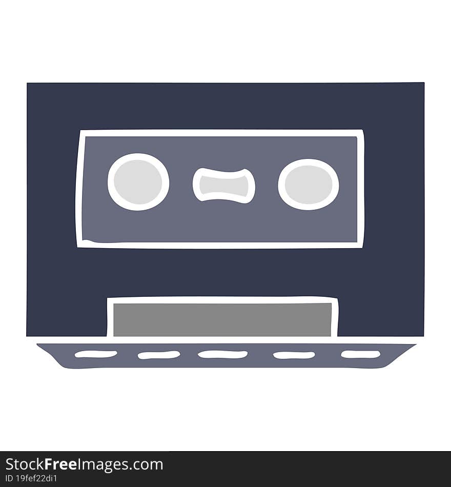 cartoon doodle of a retro cassette tape