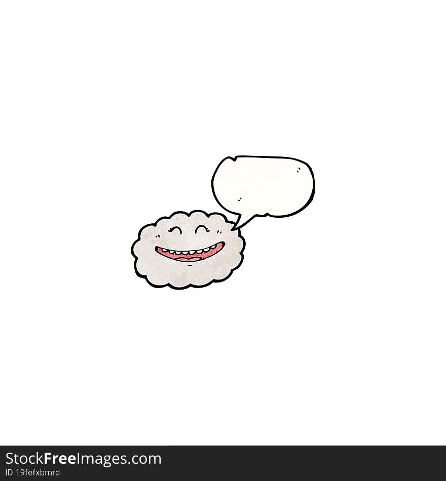 Happy Cloud With Speech Bubble