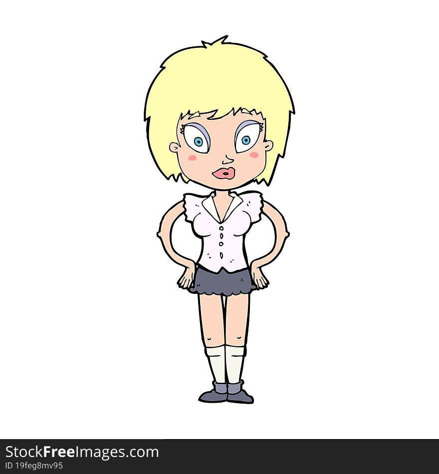 cartoon pretty girl