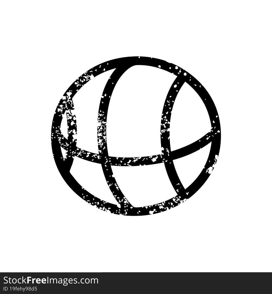 Basketball Sports Distressed Icon