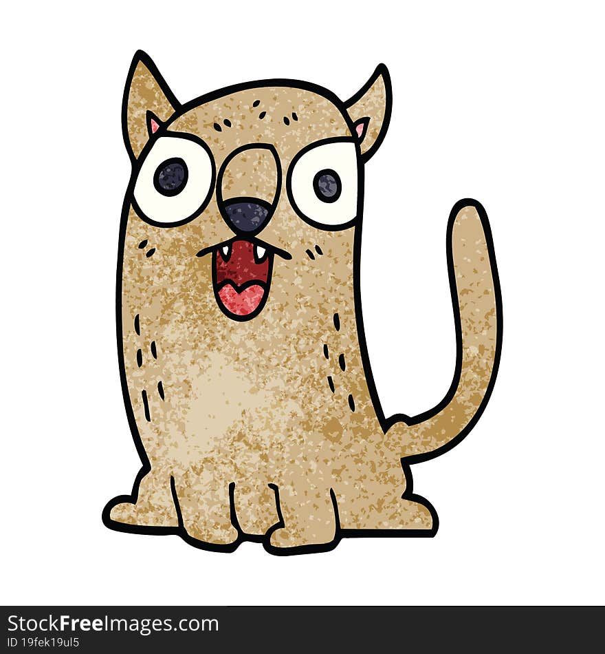 cartoon doodle funny cat