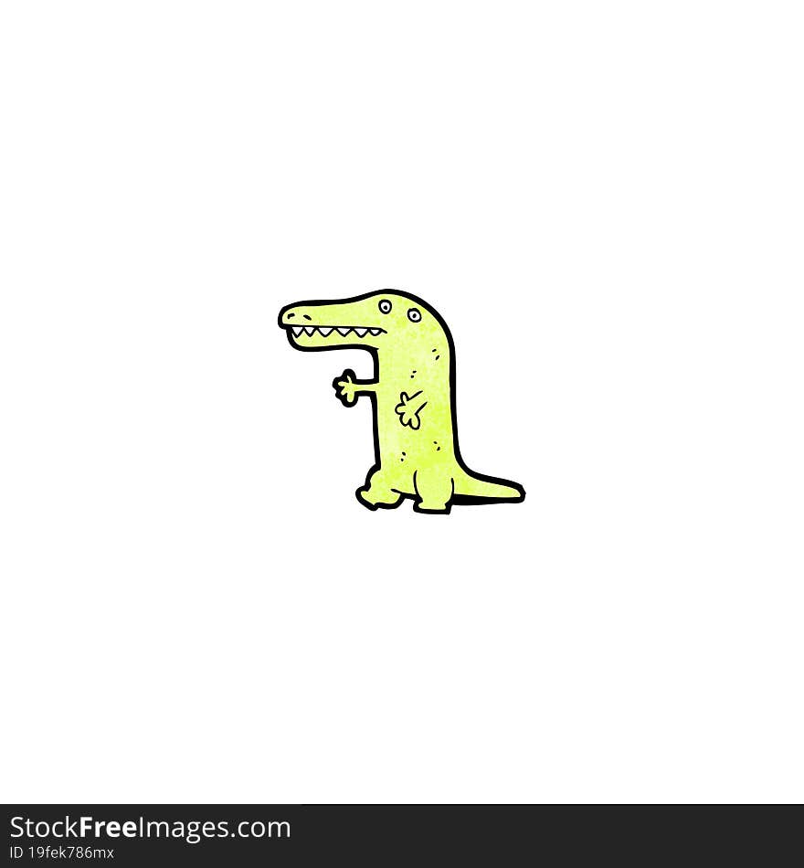 cartoon little crocodile