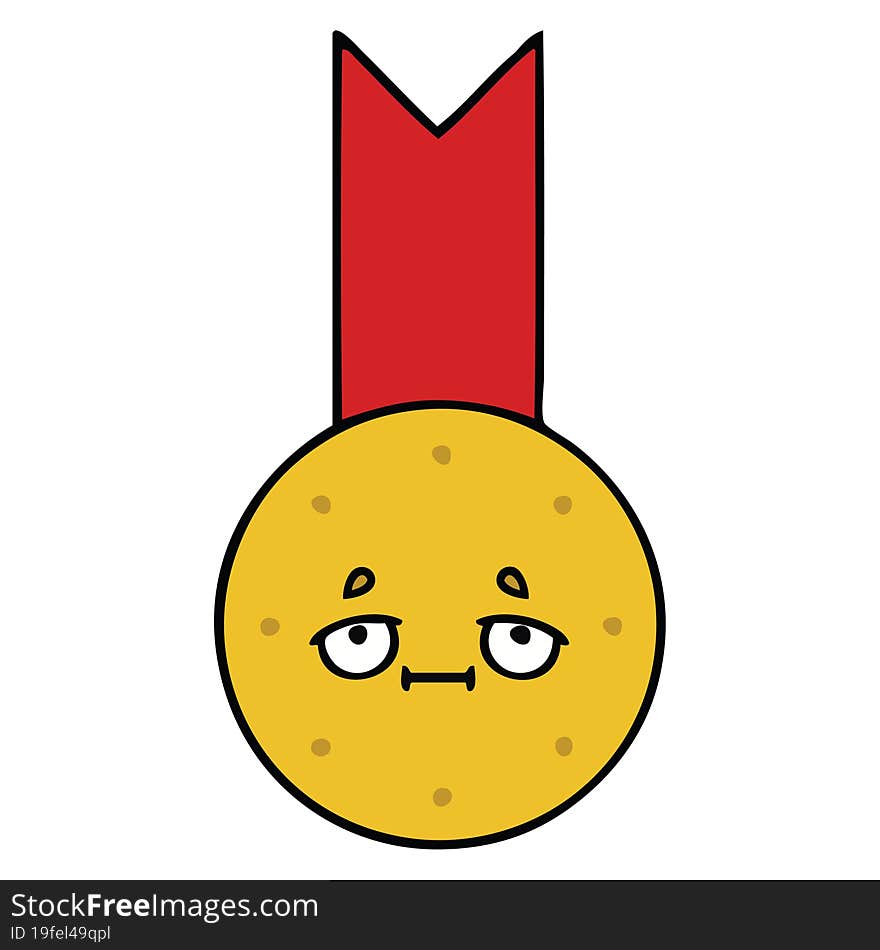 cute cartoon gold medal