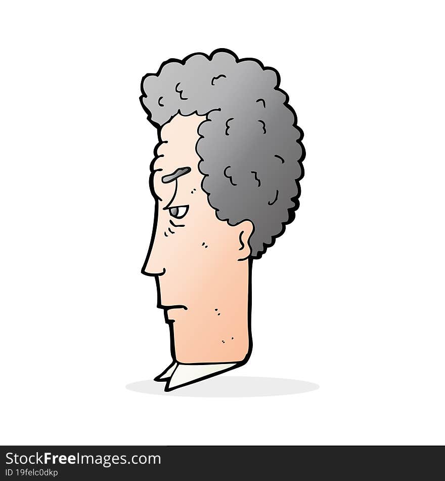 Cartoon Grey Haired Man