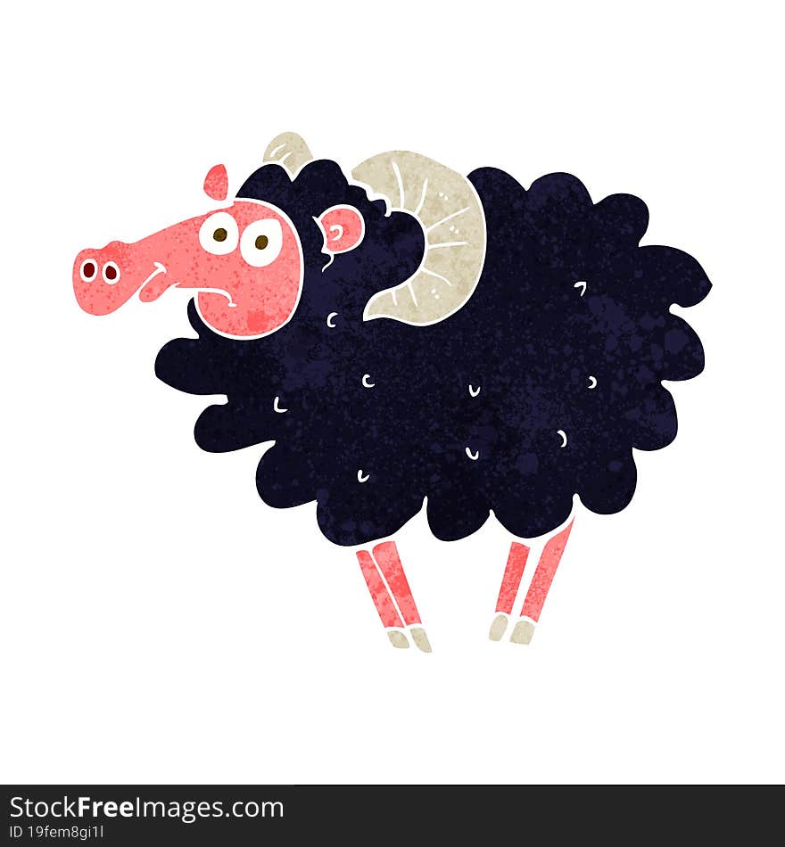 cartoon black sheep